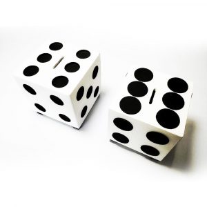 Alcalcía pequeña dado color blanco  Ref. MN002APD