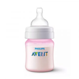 Tetero Anticólicos PP 4oz x1 und  Rosa Avent Ref. SCF811-17