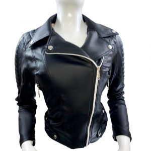 Chaqueta Dama Clásica Cuero Sintético Ref. CHDMCL02